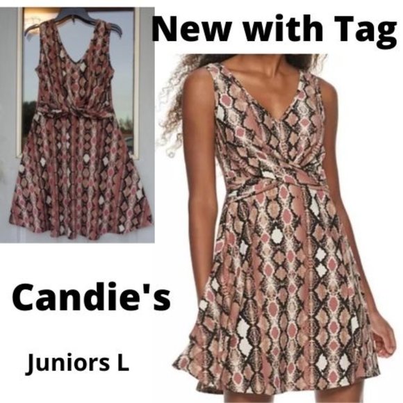 Candie's Dresses & Skirts - 🌹$13ifbundle2 NWT Candies python print w stretch dress
